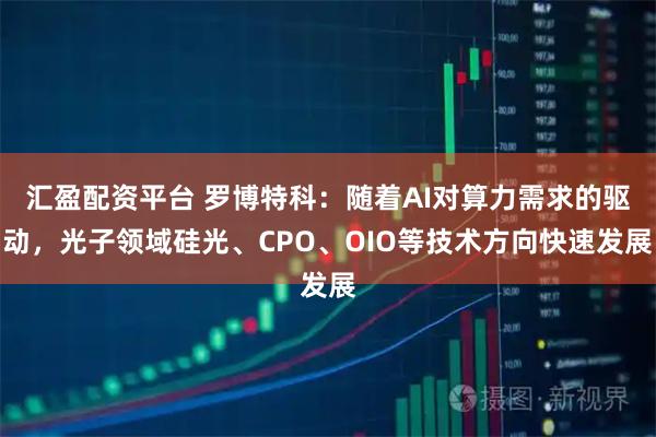 汇盈配资平台 罗博特科：随着AI对算力需求的驱动，光子领域硅光、CPO、OIO等技术方向快速发展